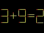 Thử tài IQ: Di chuyển một que diêm để 3+9=2 thành phép tính đúng