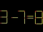 Thử tài IQ: Di chuyển một que diêm để 3-7=8 thành phép tính đúng