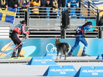 Chó sói lao vào đường đua, dí VĐV trượt tuyết ở Olympic mùa đông