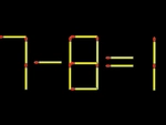 Thử tài IQ: Di chuyển một que diêm để 7-8=1 thành phép tính đúng