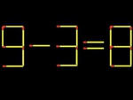 Thử tài IQ: Di chuyển một que diêm để 9-3=8 thành phép tính đúng