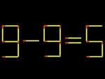 Thử tài IQ: Di chuyển một que diêm để 9-9=5 thành phép tính đúng