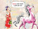 Tranh vui 'ngựa ngựa' tổng kết năm mới Bính Ngọ