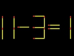 Thử tài IQ: Di chuyển một que diêm để 11-3=1 thành phép tính đúng