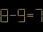 Thử tài IQ: Di chuyển một que diêm để 8-9=7 thành phép tính đúng