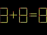Thử tài IQ: Di chuyển một que diêm để 8+8=8 thành phép tính đúng