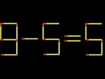 Thử tài IQ: Di chuyển một que diêm để 9-5=5 thành phép tính đúng