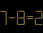 Thử tài IQ: Di chuyển một que diêm để 7-8=2 thành phép tính đúng