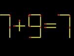 Thử tài IQ: Di chuyển một que diêm để 7+9=7 thành phép tính đúng