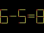 Thử tài IQ: Di chuyển một que diêm để 6-5=8 thành phép tính đúng