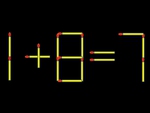 Thử tài IQ: Di chuyển một que diêm để 1+8=7 thành phép tính đúng
