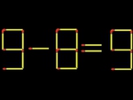 Thử tài IQ: Di chuyển một que diêm để 9-8=9 thành phép tính đúng