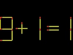 Thử tài IQ: Di chuyển một que diêm để 9+1=1 thành phép tính đúng