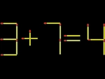 Thử tài IQ: Di chuyển một que diêm để 3+7=4 thành phép tính đúng