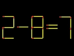 Thử tài IQ: Di chuyển một que diêm để 2-8=7 thành phép tính đúng
