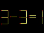 Thử tài IQ: Di chuyển một que diêm để 3-3=1 thành phép tính đúng
