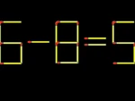 Thử tài IQ: Di chuyển một que diêm để 6-8=5 thành phép tính đúng