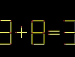 Thử tài IQ: Di chuyển một que diêm để 9+8=3 thành phép tính đúng