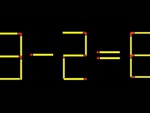 Thử tài IQ: Di chuyển một que diêm để 9-2=6 thành phép tính đúng