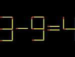 Thử tài IQ: Di chuyển một que diêm để 3-9=4 thành phép tính đúng