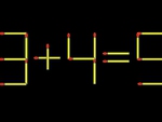 Thử tài IQ: Di chuyển một que diêm để 3+4=9 thành phép tính đúng