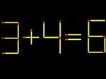 Thử tài IQ: Di chuyển một que diêm để 3+4=6 thành phép tính đúng