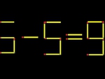 Thử tài IQ: Di chuyển một que diêm để 5-5=9 thành phép tính đúng