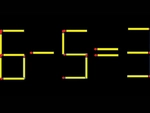 Thử tài IQ: Di chuyển một que diêm để 6-5=3 thành phép tính đúng