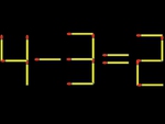 Thử tài IQ: Di chuyển một que diêm để 4-3=2 thành phép tính đúng