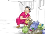 Phân loại rác ở khu phố bất ổn