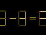 Thử tài IQ: Di chuyển một que diêm để 3-8=6 thành phép tính đúng