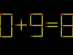 Thử tài IQ: Di chuyển một que diêm để 0+9=8 thành phép tính đúng