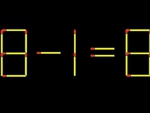 Thử tài IQ: Di chuyển một que diêm để 8-1=8 thành phép tính đúng