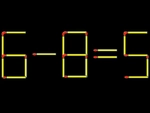 Thử tài IQ: Di chuyển một que diêm để 6-8=5 thành phép tính đúng
