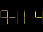 Thử tài IQ: Di chuyển một que diêm để 9-11=4 thành phép tính đúng