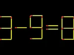 Thử tài IQ: Di chuyển một que diêm để 3-9=8 thành phép tính đúng