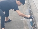 Thanh niên hú hồn khi trổ tài bắt rắn