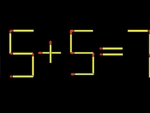 Thử tài IQ: Di chuyển một que diêm để 15+5=7 thành phép tính đúng