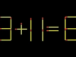Thử tài IQ: Di chuyển một que diêm để 8+11=8 thành phép tính đúng