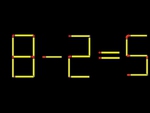 Thử tài IQ: Di chuyển một que diêm để 8-2=5 thành phép tính đúng