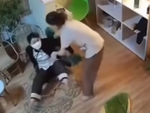 Cô gái ngồi gãy bàn vì nhầm tưởng là ghế
