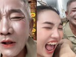 Khi nhà có đứa con gái mới học makeup