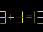 Thử tài IQ: Di chuyển một que diêm để 9+3=13 thành phép tính đúng