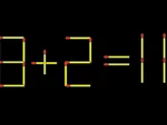 Thử tài IQ: Di chuyển một que diêm để 8+2=11 thành phép tính đúng
