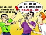 Cầu thủ đầu tiên bị đuổi vì dùng tay che miệng tại World Cup
