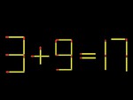 Thử tài IQ: Di chuyển một que diêm để 3+9=17 thành phép tính đúng