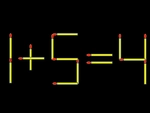 Thử tài IQ: Di chuyển một que diêm để 1+5=4 thành phép tính đúng