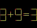 Thử tài IQ: Di chuyển một que diêm để 8+9=3 thành phép tính đúng