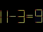 Thử tài IQ: Di chuyển một que diêm để 11-3=9 thành phép tính đúng