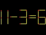 Thử tài IQ: Di chuyển một que diêm để 11-3=6 thành phép tính đúng